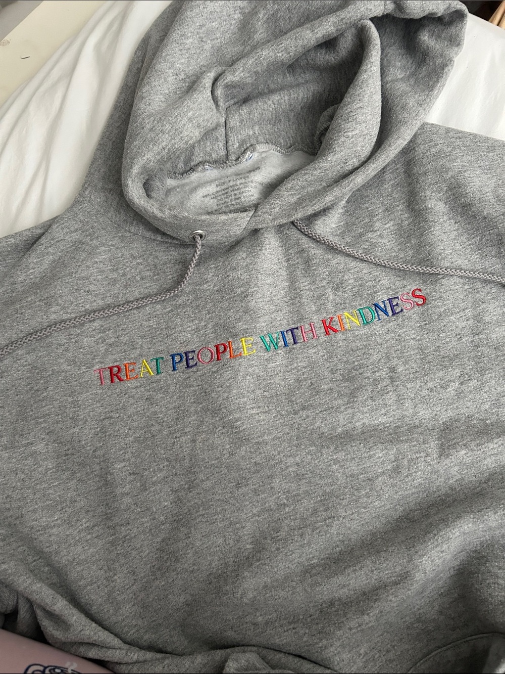 Harry Styles Gray 'Treat People With Kindness' Pullover Hoodie
